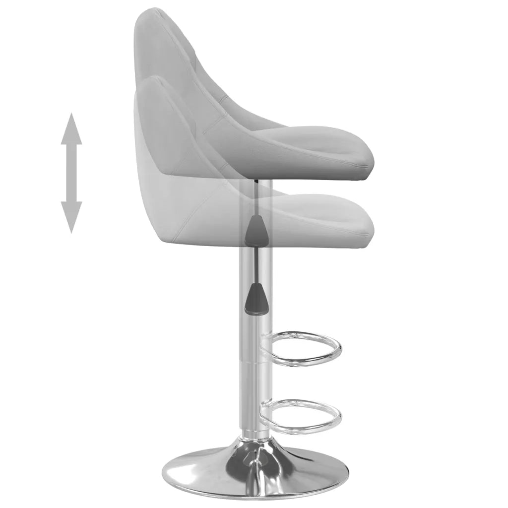 Sgabelli da Bar 2 pz Grigio Chiaro in Velluto cod mxl 59942