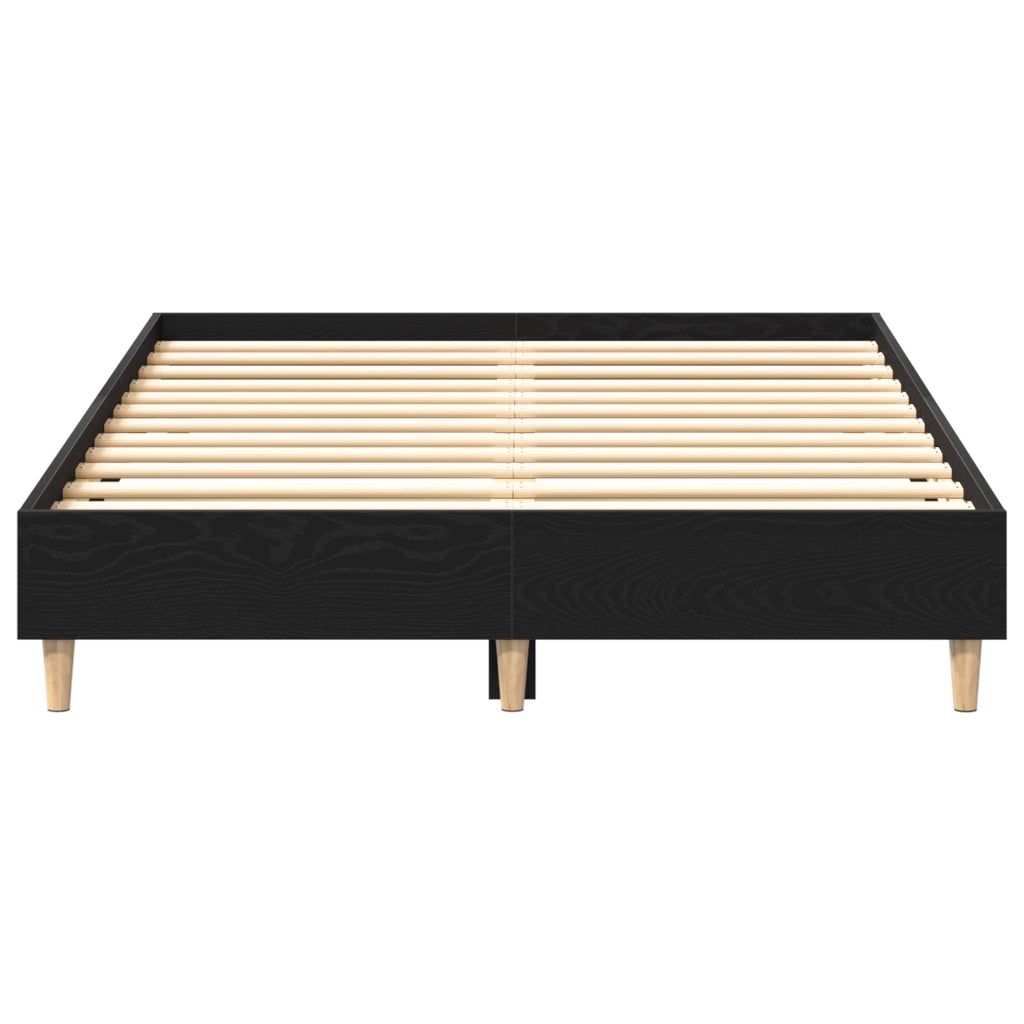 Letto  120x200 cm in Legno Ingegnerizzato Rovere Nero