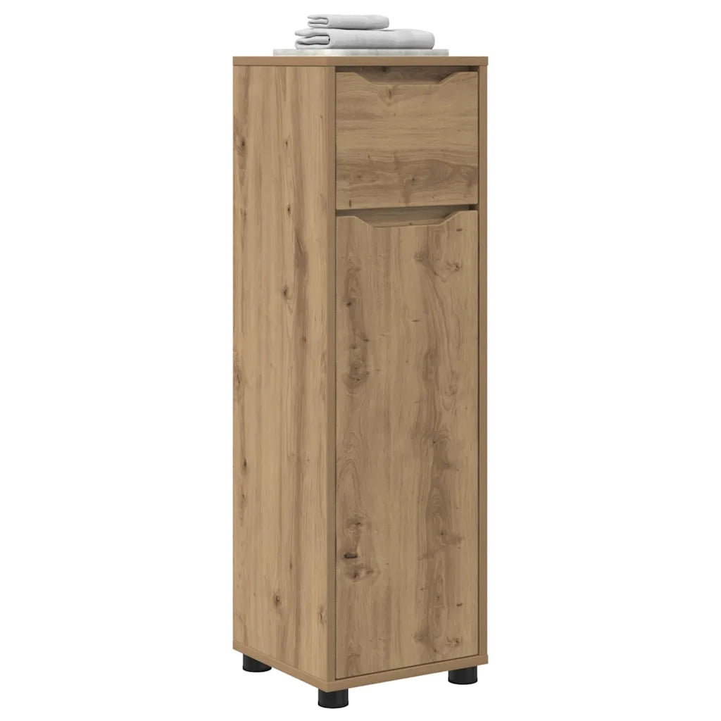 Mobile da Bagno con porta Rovere artigianale 30,5 x 30 x 101 cm