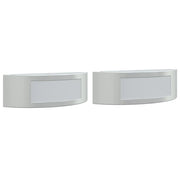 Set di 2 versatili ed eleganti applique da esterno 31,5 x 9 x 10 cm acciaio inox argento 02_0056613