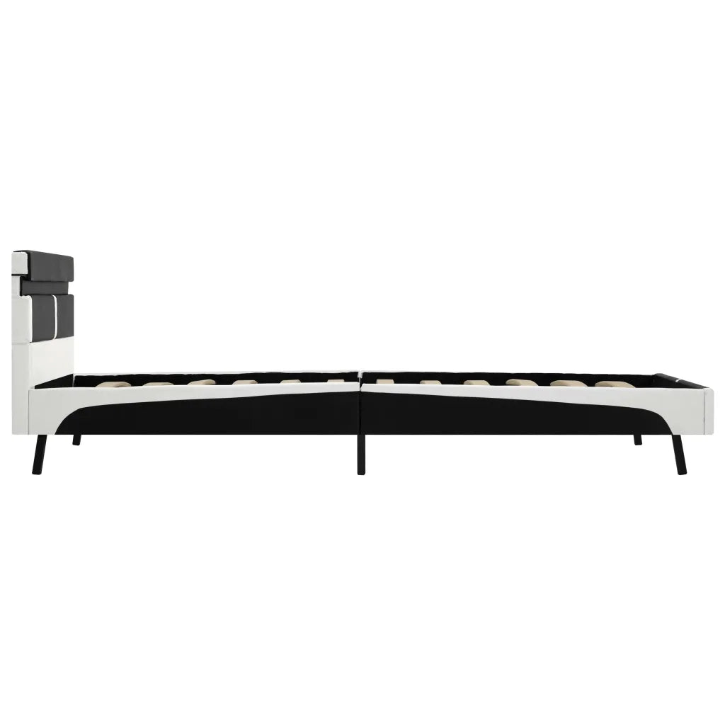Giroletto con LED senza Materasso Nero in Similpelle 90x200 cm 280302