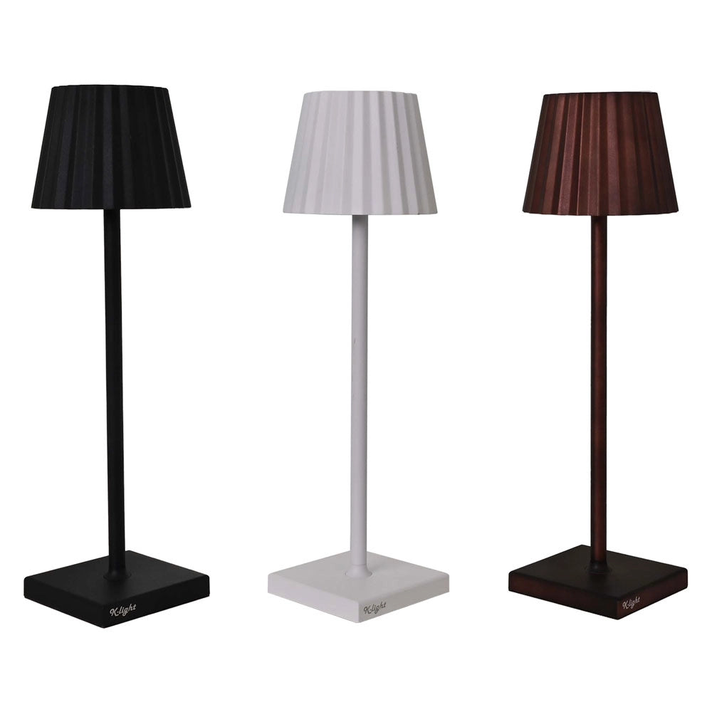 Lampada da tavolo ricaricabile 10x10xh.38 cm