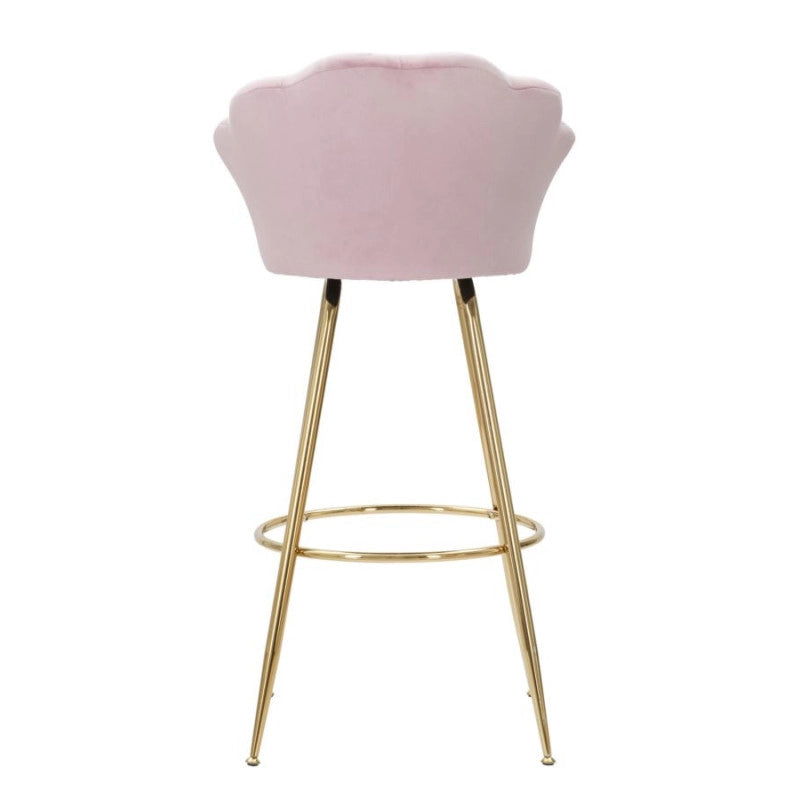 Sgabello Bar Vienna Rosa cm 55x53x110