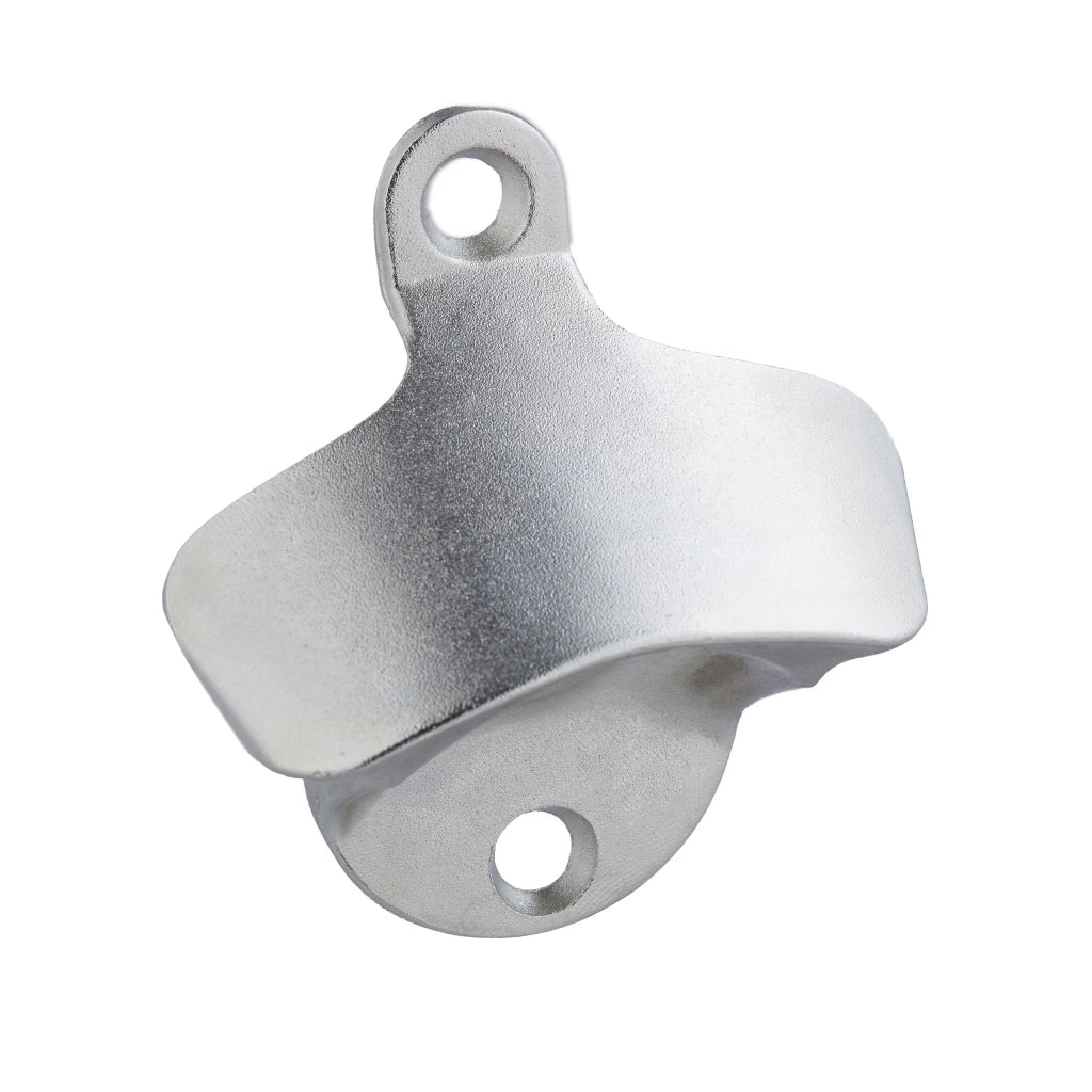 Set di 2 apribottiglie da parete design pratico cucina garage 7,5 x 6,5 x 3 cm in metallo zincato 13_0004647