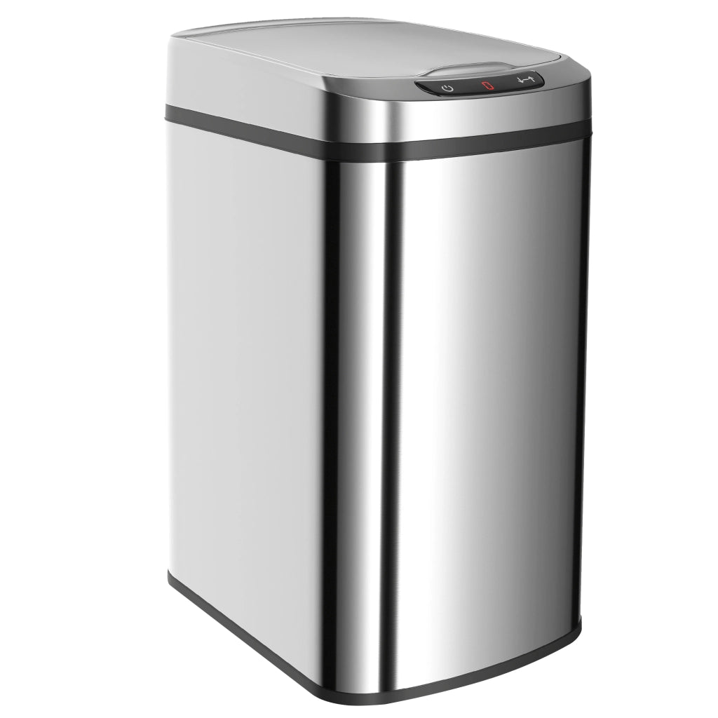 Pattumiera da Cucina Automatica 12 L in Acciaio Inossidabile ¨C zephmum ¨C 28x22x41 cm Argento