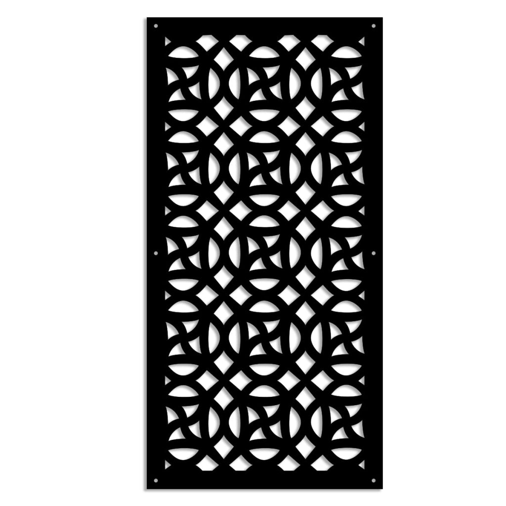 CANTERBURY - Pannello in PVC traforato - Parasole Misura: 73x148 cm, Colore: nero