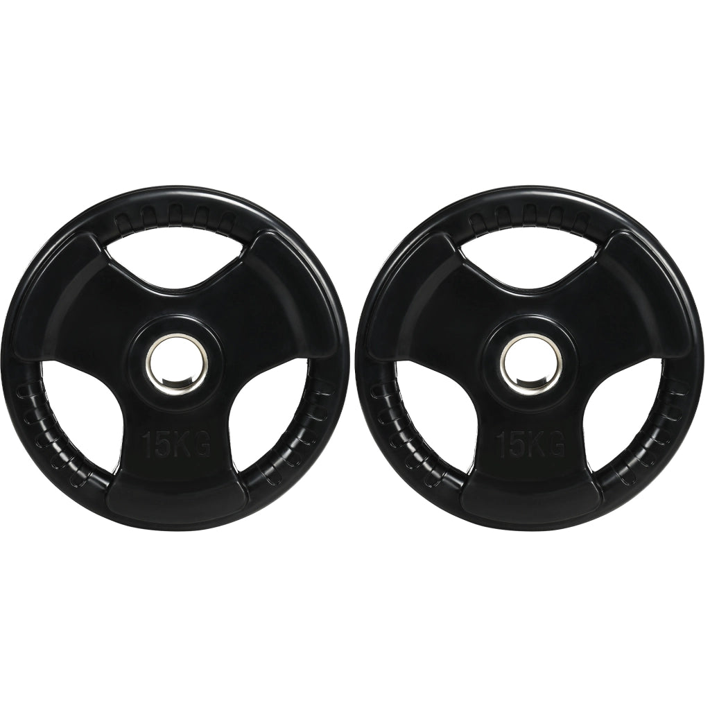 Disco per manubri 15 kg ¨C Minimal ¨C 3 maniglie, rivestimento in gomma