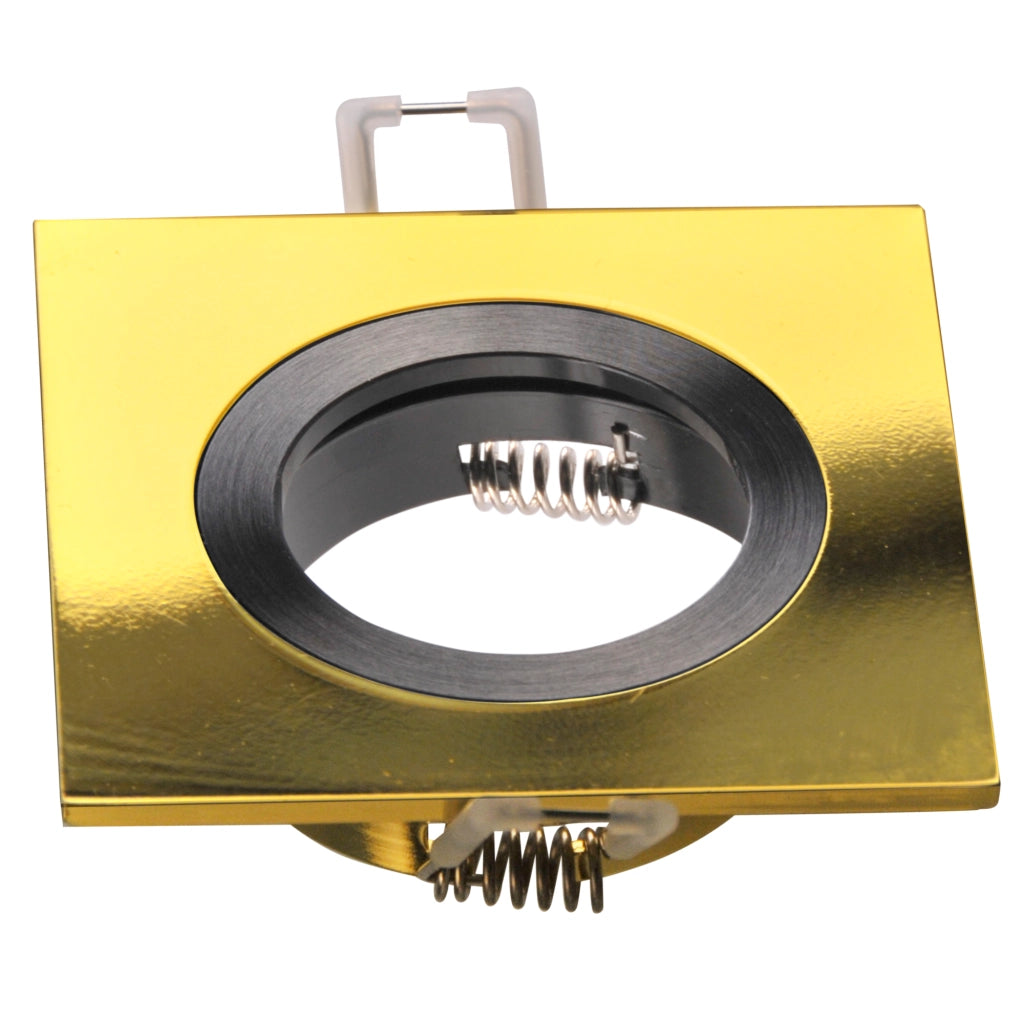 Faretto incasso quadrato oro/nero GU10 Polux FEBE 323378