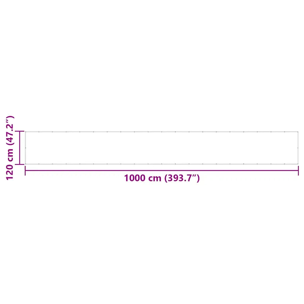 Paravento da Balcone Rosso 120x1000 cm 100% Poliestere Oxford CFW6927825