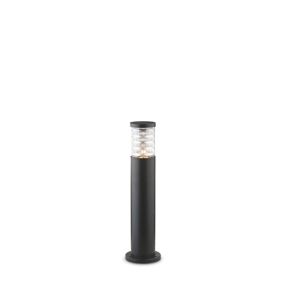 Piantana-Palo Da Esterno Moderna Tronco Alluminio Nero 1 Luce E27 H60Cm