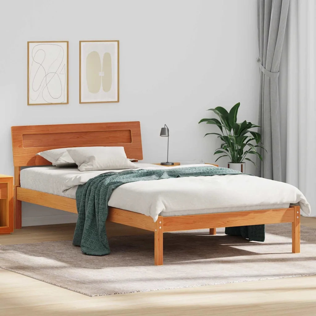 Struttura del letto Marrone cerato 80 x 200 cm Pino massello 872799