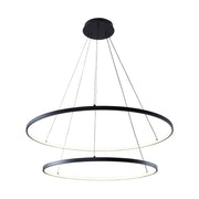 Lampadario LED nero 2 anelli Breno 60W Zuma Line 2023200-BK