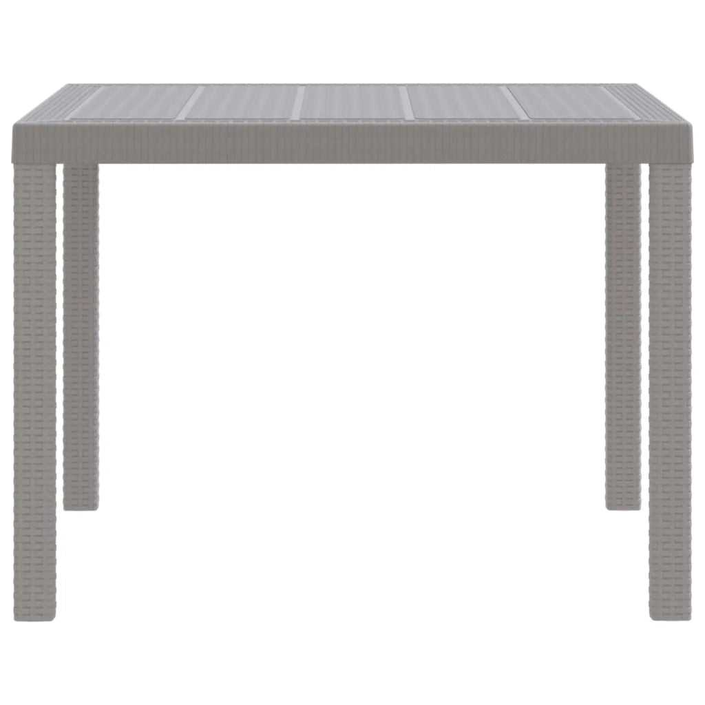Tavolo da Giardino Grigio chiaro 100 x 100 x 73 cm polyrattan 871683