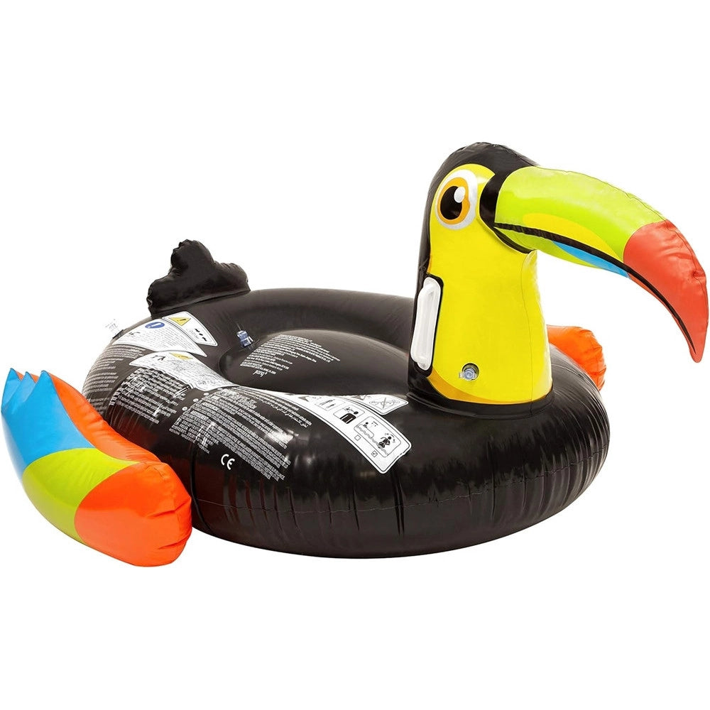 Trade Shop - Gonfiabile Forma Di Tucano Materasso Galleggiante Piscina Spiaggia 128x104x60cm 016142 -