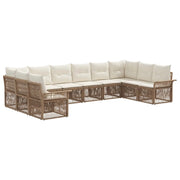 Set Divano da Giardino 10 pcs Beige polyrattan 3434940