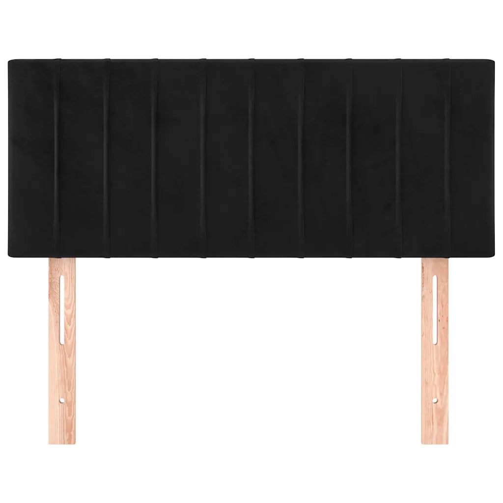 Testiera | Testata Nera 100x5x78/88 cm in Velluto