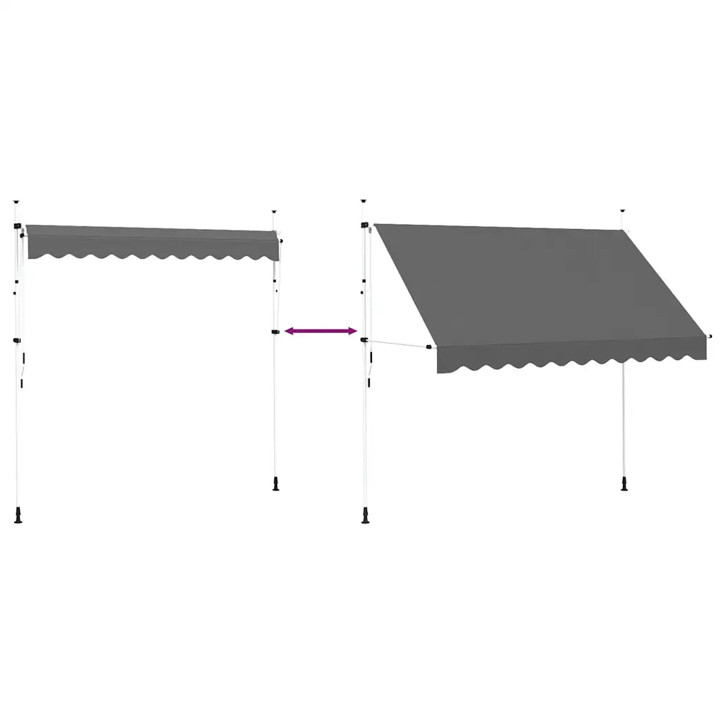 Tenda da Sole Retrattile Manuale 300 cm Antracite cod mxl 14938