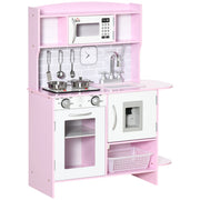 Cucina Giocattolo in Legno per Bambini con Luci e Suoni ¨C Zephmum ¨C Rosa 70x29x90 cm