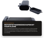 Cassa strumenti per motocicletta - Adatto per DR250/TW200 - Grande capacità - Nero - Adatto per anni 1982-2019 - Ideale per piccoli oggetti - Cassa strumenti