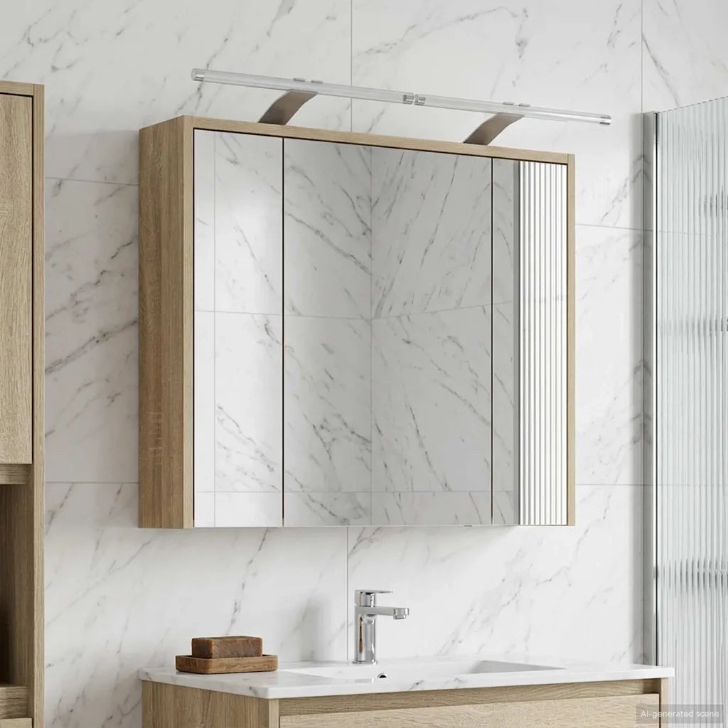 Mobiletto per specchio da bagno Rovere Sonoma