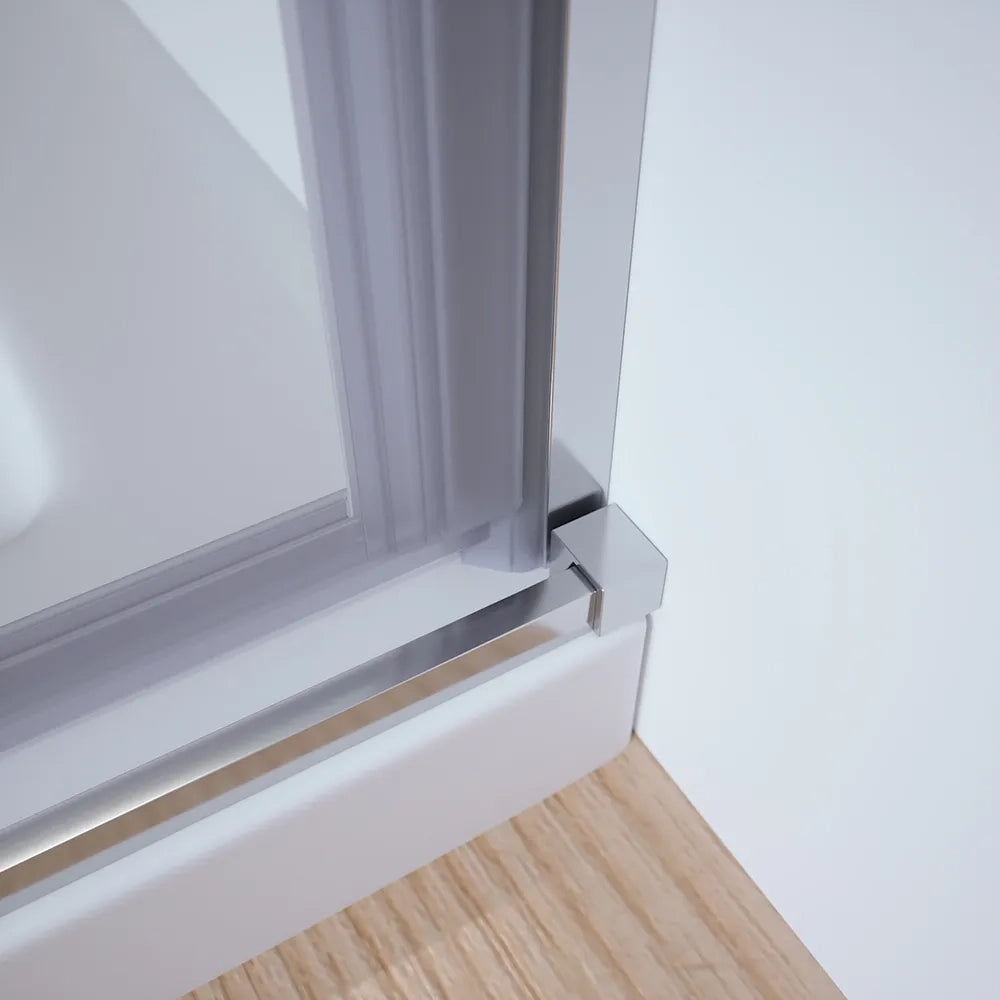 Porta doccia 70cm apertura a battente con profili cromati e vetro da 8mm trasparente h195 | Fiji