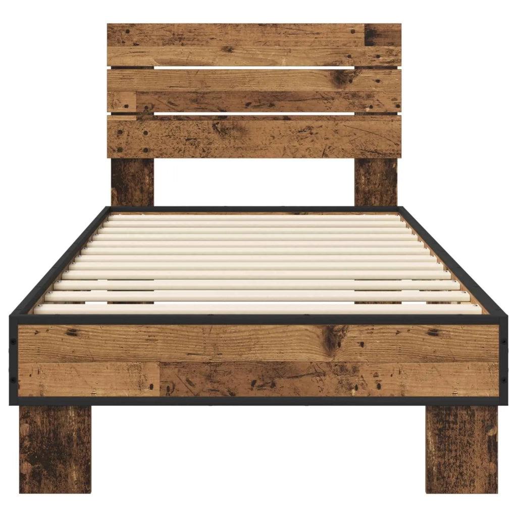 Struttura letto con testata Legno antico 80 x 200 cm 8009091