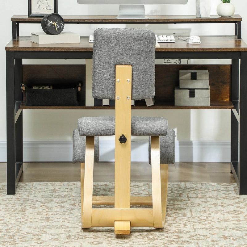 SEDIA Ergonomica per inginocchiamento 51x84x93 cm Grigio Poliestere