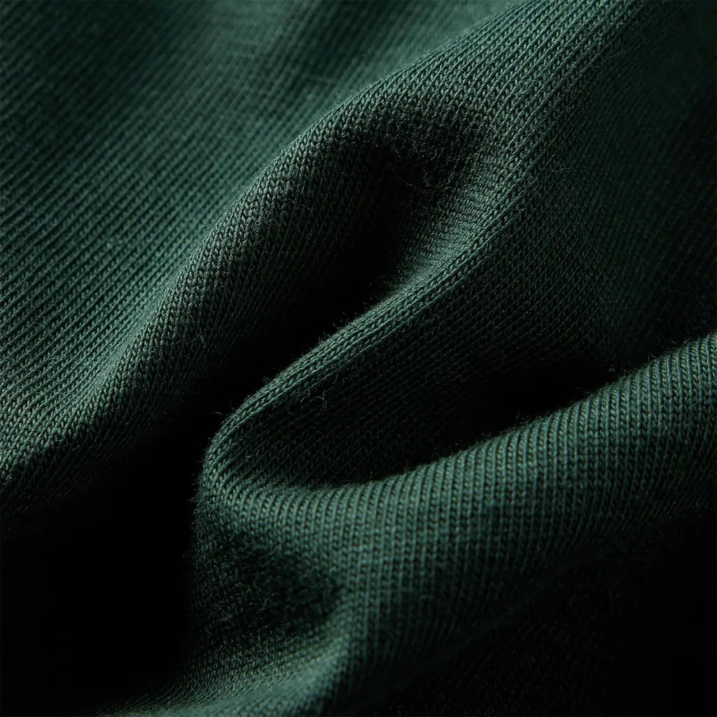 Maglietta da Bambino a Maniche Lunghe Verde Scuro 116 12841