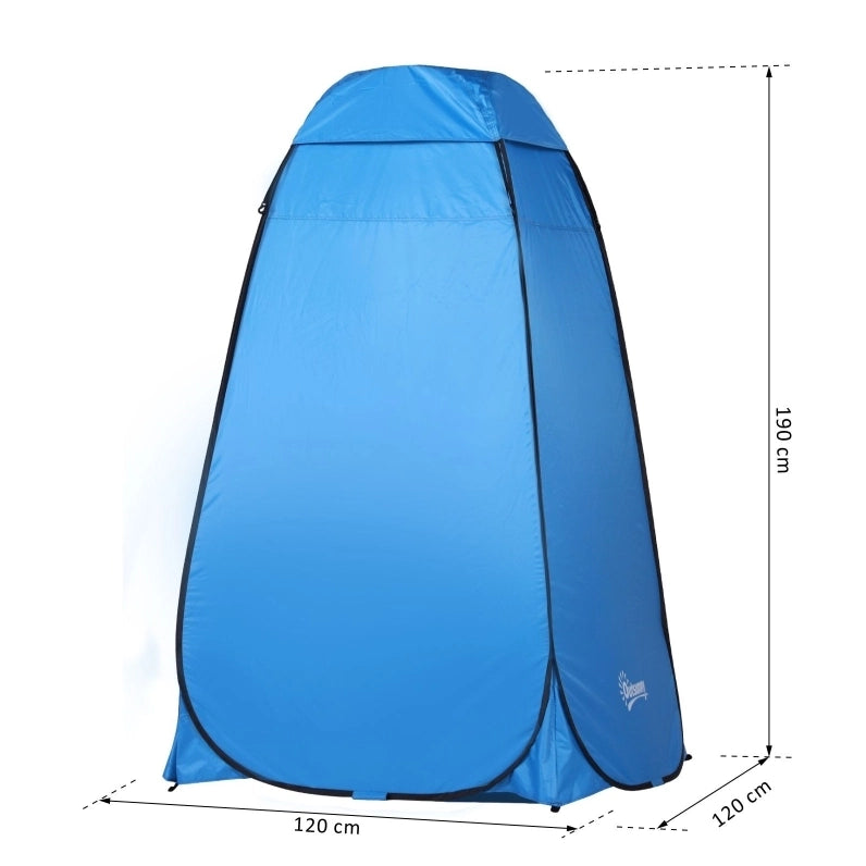 Tenda doccia pop up 120x120x190 cm in poliestere blu