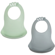 SET DI 2 BAVAGLINI BIBOU VERDE CELADON - GRIGIO CHARM