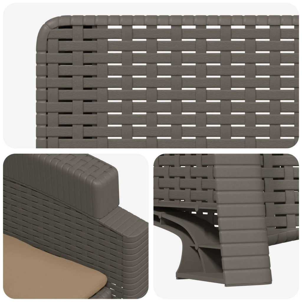 Sedia da giardino reclinabile effetto rattan 8012014