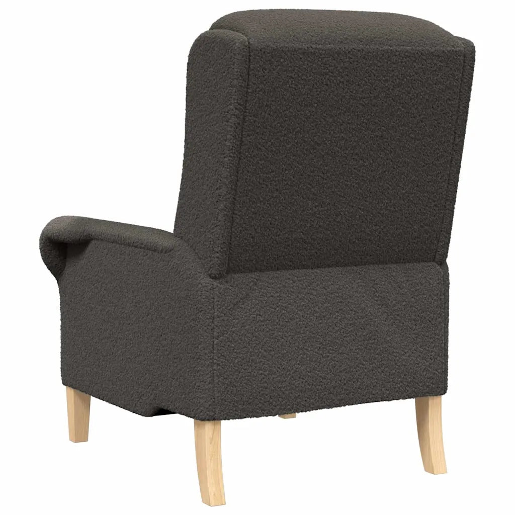 Poltrona | Sedia Relax Grigio scuro Tessuto Sherpa morbido