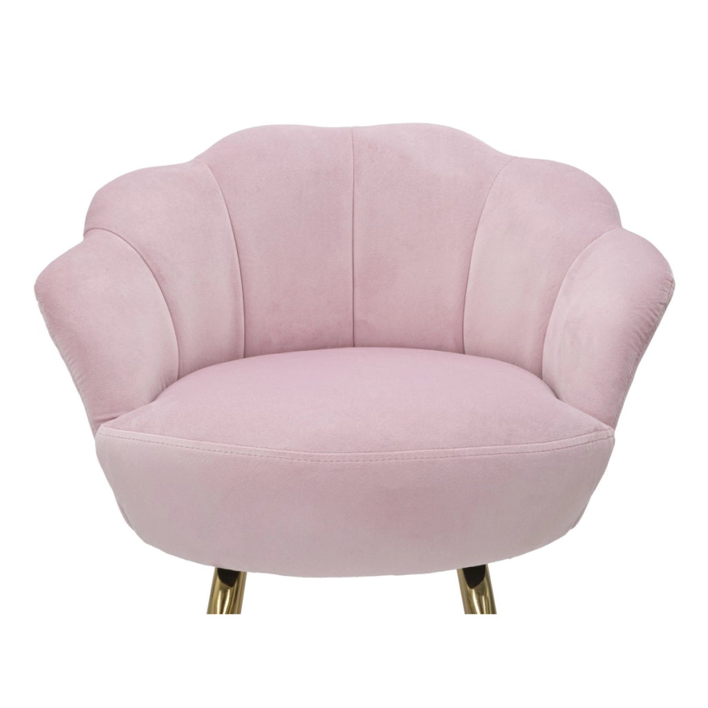 Sgabello da bar Vienna rosa e gold in velluto – H 110 cm