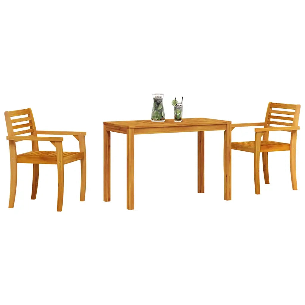 vidaXL Set da Pranzo per Giardino 3 pcs Marrone