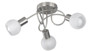 Plafoniera da Interno Attacco E14 in Metallo Nichel Opaco