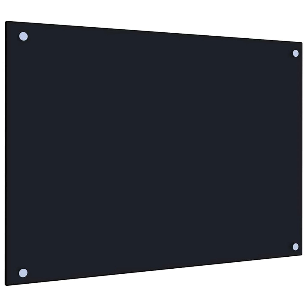 Set di 2 paraschizzi per cucina 70 x 50 cm in vetro temperato nero 02_0055739