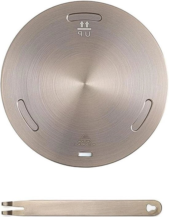 Piastra di trasferimento del calore in acciaio inossidabile - accessori per piastre a induzione - roségoud - 16 cm