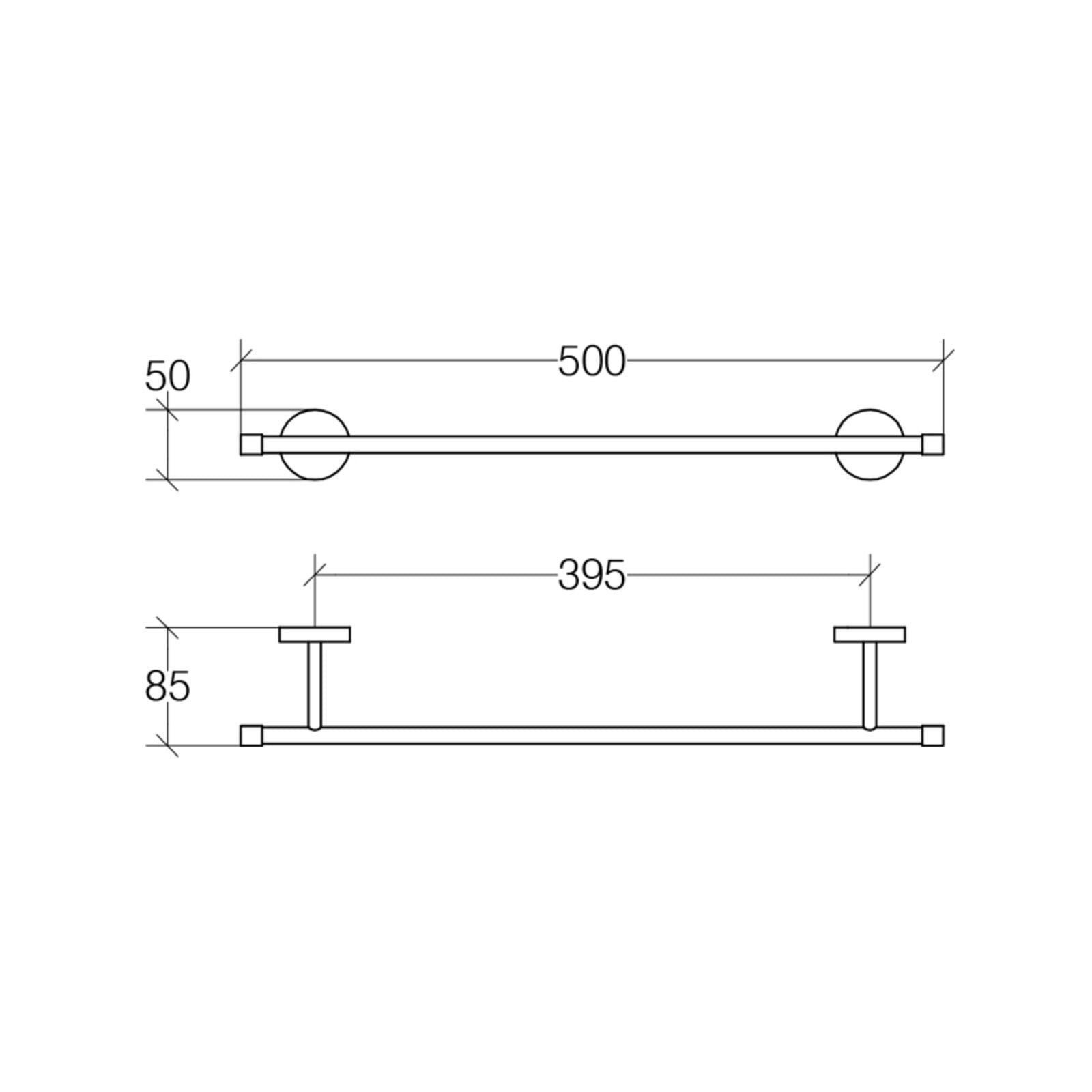 Lineabeta - Porta asciugamani Duemila in ottone cromato L.50 cm