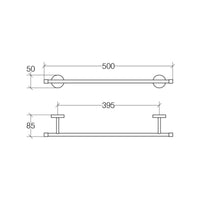 Lineabeta - Porta asciugamani Duemila in ottone cromato L.50 cm