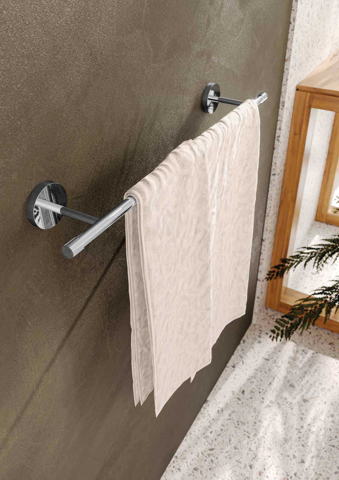 Lineabeta - Porta asciugamani Duemila in ottone cromato L.50 cm