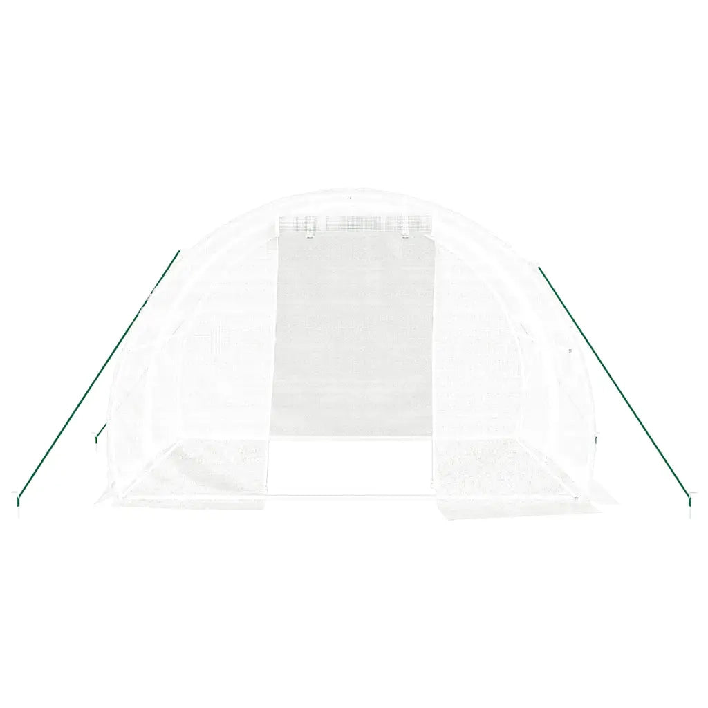 Serra con Telaio in Acciaio Bianco 6 m² 3x2x2 m 364079