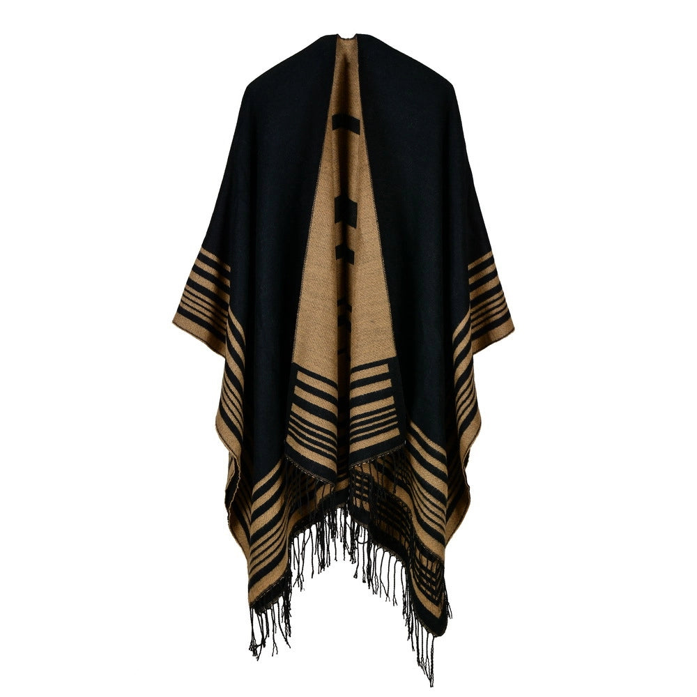 Sciarpe da donna all'ingrosso, scialli grandi in jacquard con nappe semplici