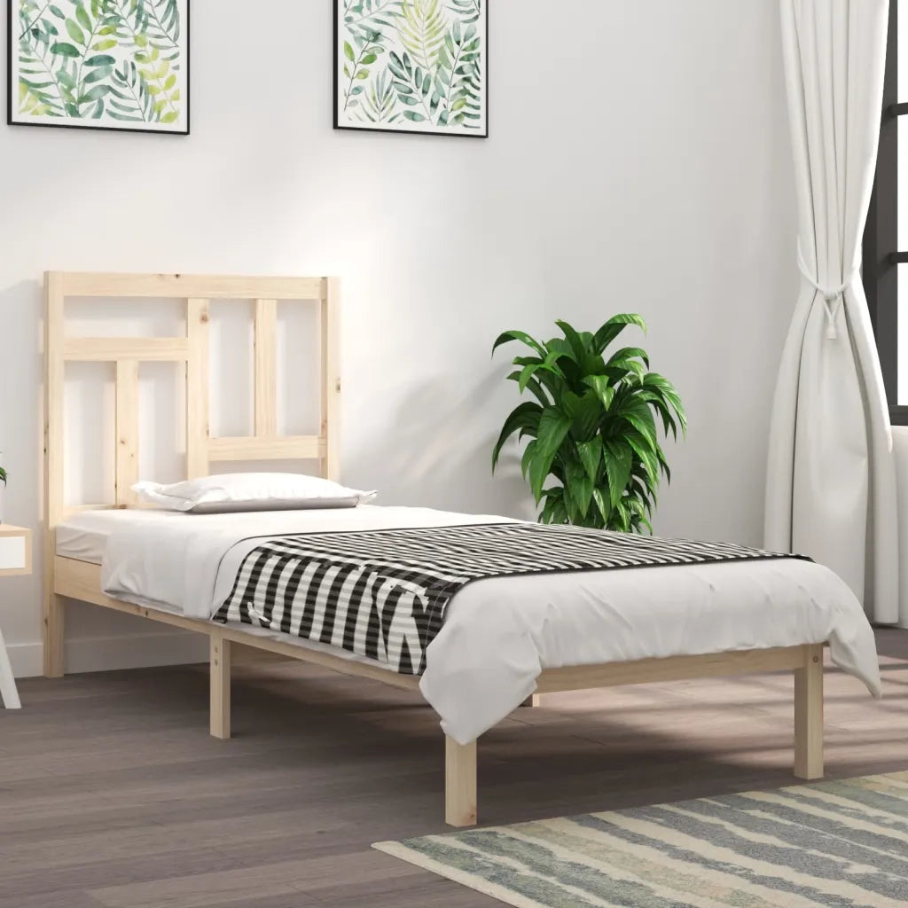 Giroletto senza Materasso-Struttura Letto 90x200 cm in Legno Massello di Pino 242412