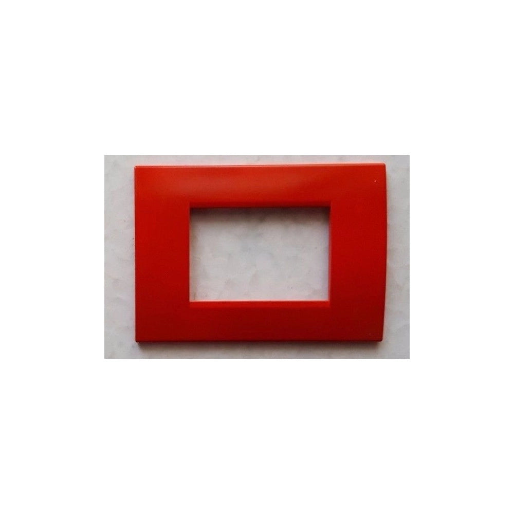 Trade Shop - Placchette Placche In Abs Per Serie Matix Bticino Compatibile 3 4 6 Moduli Color - Rosso Fuoco -6 Fori     -