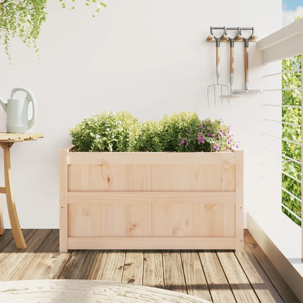 Fioriera da Giardino 90x50x50 cm in Legno Massello di Pino 837459
