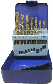 PUNTE 19 PZ PUNTA TRAPANO ACCIAIO ALLUMINIO TITANIO HSS FERRO 1-10 MM