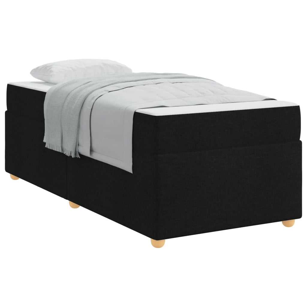 Struttura del letto con materasso Nero 90 x 190 cm Tessuto