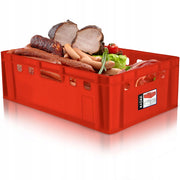 Contenitore per carne in plastica KADAX Euro E2, robusto, certificato, 40L