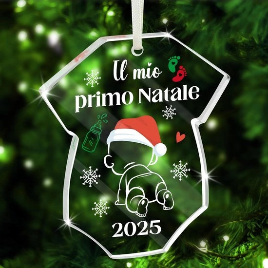 Primo Gioiello di Natale per Bambini con Cristallo e Confezione di Lusso