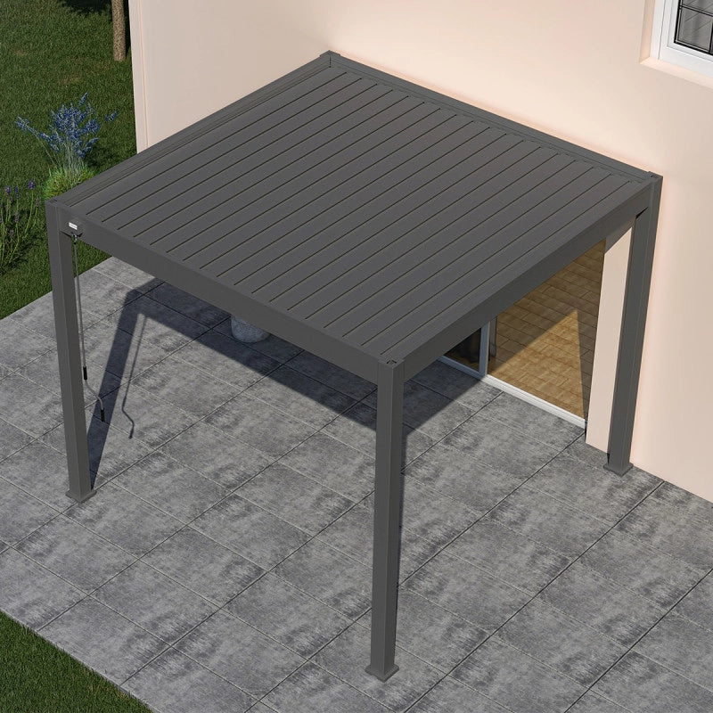 Pergola bioclimatica Ombréa VS autoportante 3x3M - Antracite